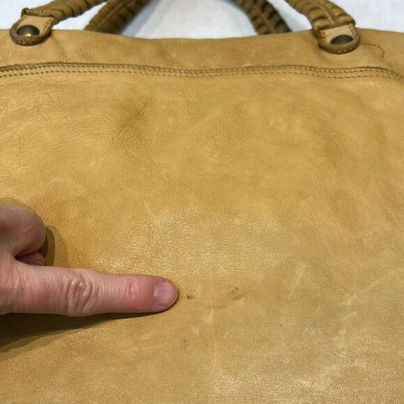 Errelleventidue Italian Leather Handbag Satchel Purse Floral Cutout Stud Detail - Picture 5 of 13